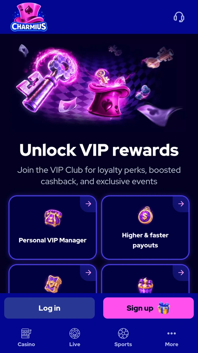 Il club VIP di Charmius, con VIP manager e pagamenti più alti e più rapidi